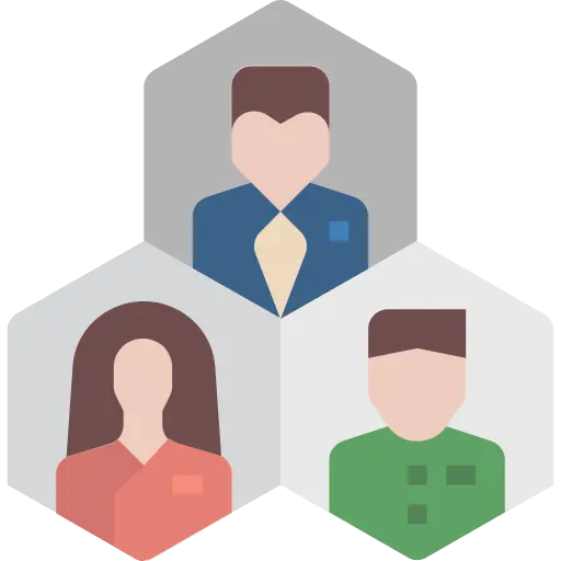 Múltiples avatares de rostros diversos